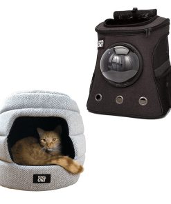 "The Fat Cat" Cat Backpack & Meowbile Home Bundle